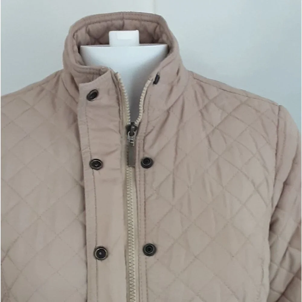MISS ASHLEY by 26 International Beige Quilted Puffer Jacket Sz SP - Picture 3 of 11